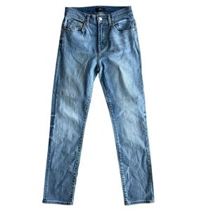 7 For All Mankind Peggi Light Blue Straight Leg Jeans Size 26